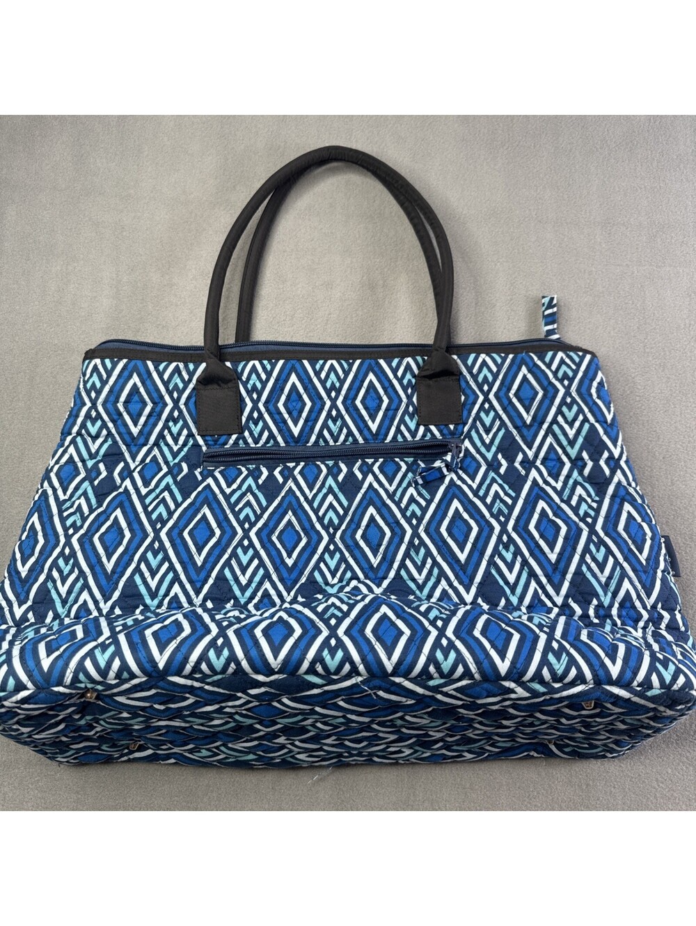 Boca Bag  Large Quilted Overnight Tote Weekend Duffel Bag Cotton Carry On Geo